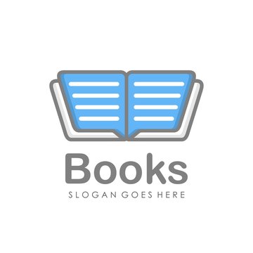 Book logo design vector