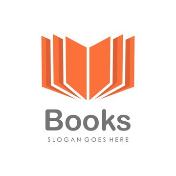 Book logo design vector