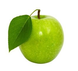 Green apple isolated on white background