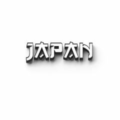 3D RENDERING WORDS 'JAPAN' ON PLAIN BACKGROUND