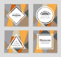 Abstract vector layout background set. For art template design, list, front page, mockup brochure theme style, banner, idea, cover, booklet, print, flyer, book, blank, card, ad, sign, sheet,, a4