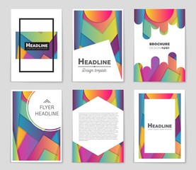 Abstract vector layout background set. For art template design, list, front page, mockup brochure theme style, banner, idea, cover, booklet, print, flyer, book, blank, card, ad, sign, sheet,, a4