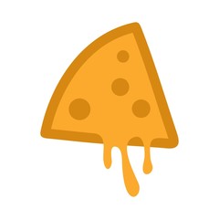 Pizza illustration logo design vector