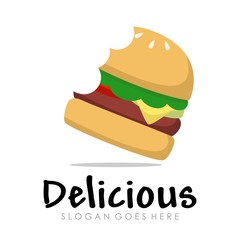 Hamburger logo design vector