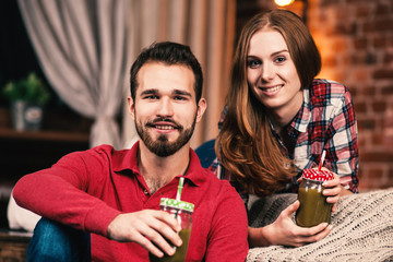 Young couple at home