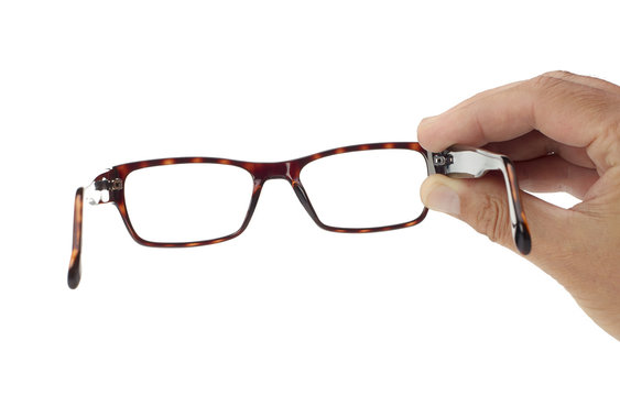 M&auml;nnerhand tr&auml;gt Brille