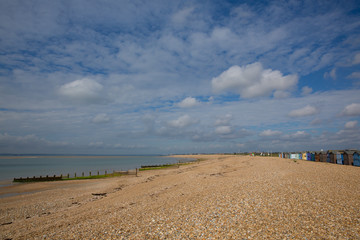 Fototapeta na wymiar Hayling Island shingle beach near Portsmouth south coast England UK 