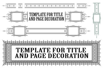 Decorative frame. Vector template.