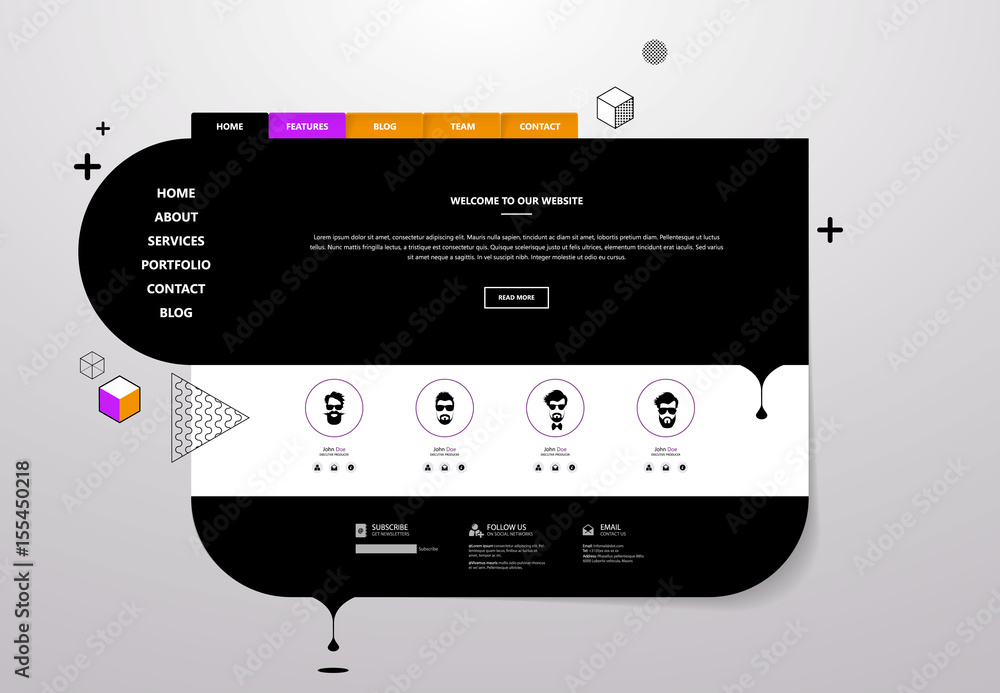 Aufkleber minimal abstract user interface vector design.