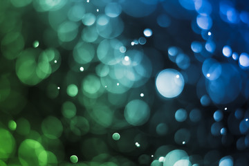 Bokeh Background gradient green, blue