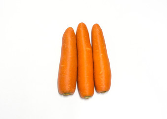 Carrot vegetable on white background.