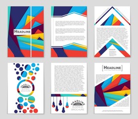 Abstract vector layout background set. For art template design, list, front page, mockup brochure theme style, banner, idea, cover, booklet, print, flyer, book, blank, card, ad, sign, sheet,, a4