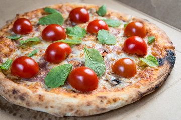 tasty pizza on a the table