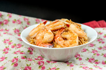 fried noodle asian food on the table