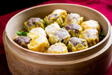 Chinese food dim sum on plate