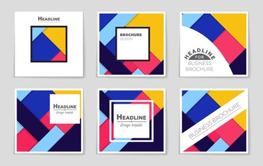 Abstract vector layout background set. For art template design, list, front page, mockup brochure theme style, banner, idea, cover, booklet, print, flyer, book, blank, card, ad, sign, sheet,, a4