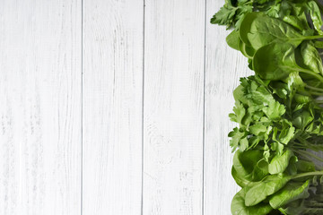 Background with green vegetables