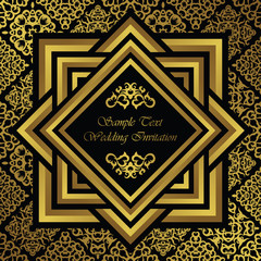 Vintage seamless background with frame. Modern design