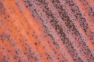 Metal rusty piece of wall in the yard