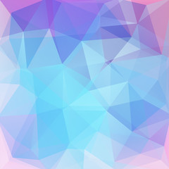 Background made of pastel pink, blue triangles. Square composition with geometric shapes. Eps 10