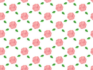 Background flowers roses pattern seamless vector illustration