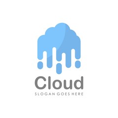 Cloud logo design vector