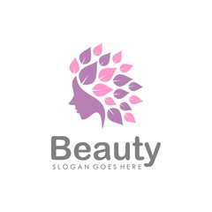 Beauty clinic and spa therapy logo design vector