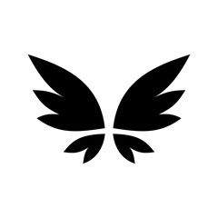 Wing silhouette design vector