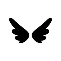 Wing silhouette design vector