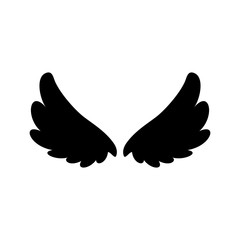 Wing silhouette design vector