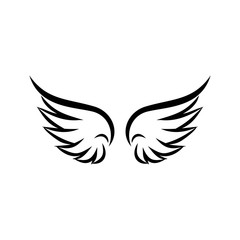 Wing silhouette design vector