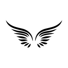 Wing silhouette design vector
