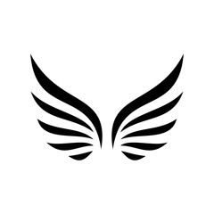Wing silhouette design vector