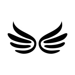 Wing silhouette design vector