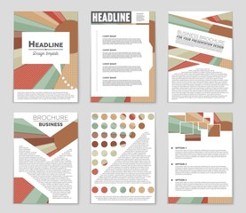 Abstract vector layout background set. For art template design, list, front page, mockup brochure theme style, banner, idea, cover, booklet, print, flyer, book, blank, card, ad, sign, sheet,, a4