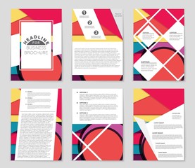 Abstract vector layout background set. For art template design, list, front page, mockup brochure theme style, banner, idea, cover, booklet, print, flyer, book, blank, card, ad, sign, sheet,, a4
