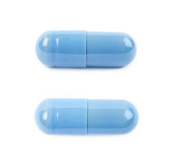 Single softgel capsule pill isolated