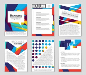 Abstract vector layout background set. For art template design, list, front page, mockup brochure theme style, banner, idea, cover, booklet, print, flyer, book, blank, card, ad, sign, sheet,, a4