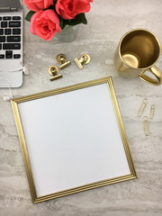 Gold and Cream Flat Lay 