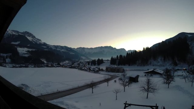 Sunrise in The Mountains - Timelapse