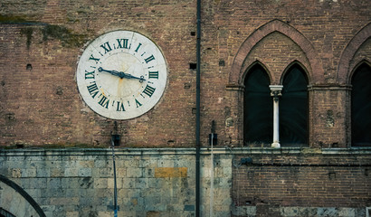 clock in siena italy