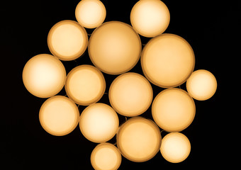 Lamp with many circles of different sizes