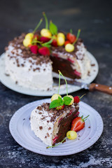 A cut piece of cake