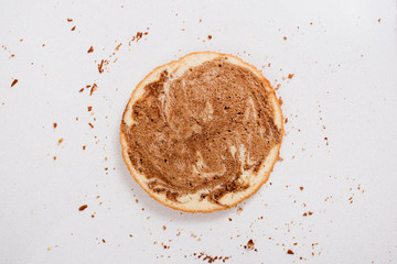 Chocolate sponge cake with crumbs