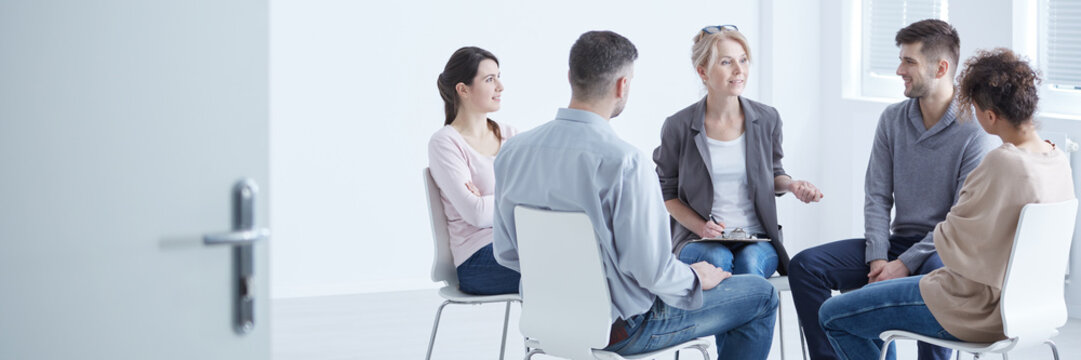 People with schizophrenia during therapy