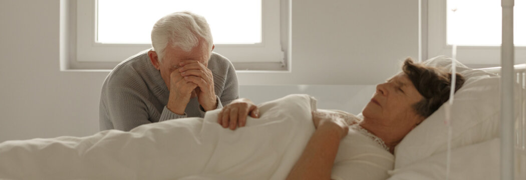 Man Crying In Hospital