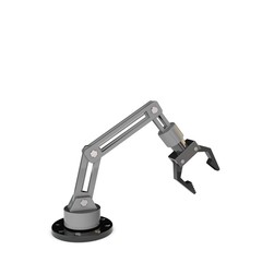 Robotic arm. Isolated on white background. 3D rendering illustration.