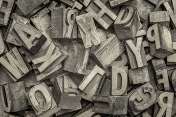 letterpress wood type blocks background