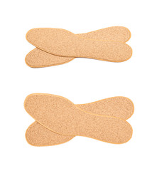 Pair of shoe insoles isolated