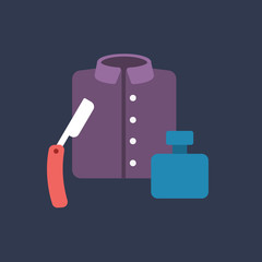 Flat icon. Gift's for man. 